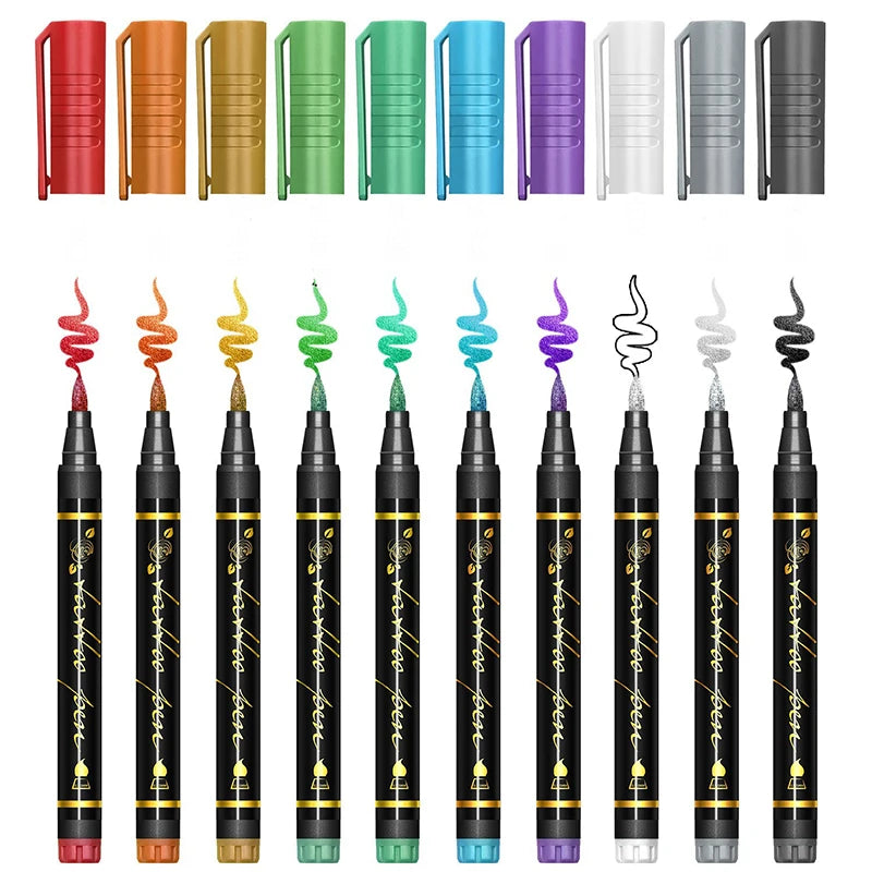 Skin Painting Face Paint for Beginners ，Human Body Graffiti,10Pcs Face Paint Marker Pens DIY Drawing Soft Brush Non-Toxic